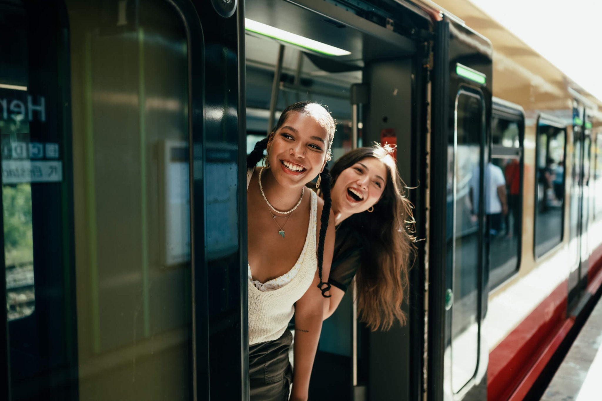 Young women on the Hamptons Subway