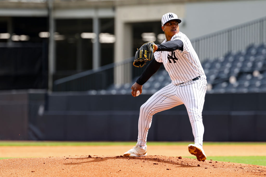 Marcus Stroman during spring training on February 25, 2025 in Tampa, Florida.