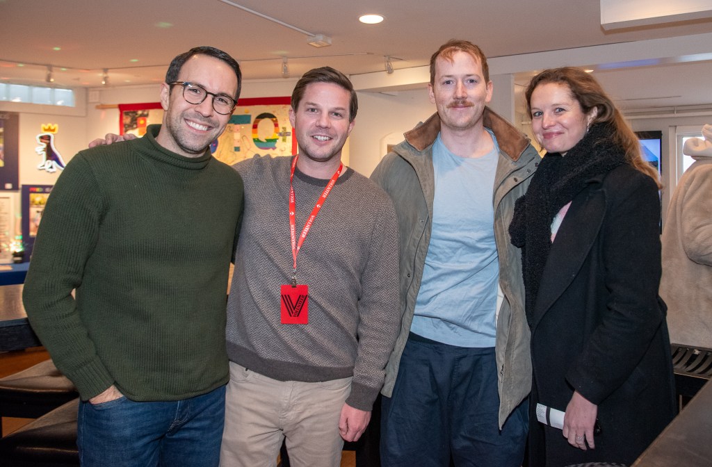 Josh Masten, Mike Verrier, Aidan and Alexandra Crank at Hamptons Pride Film Series