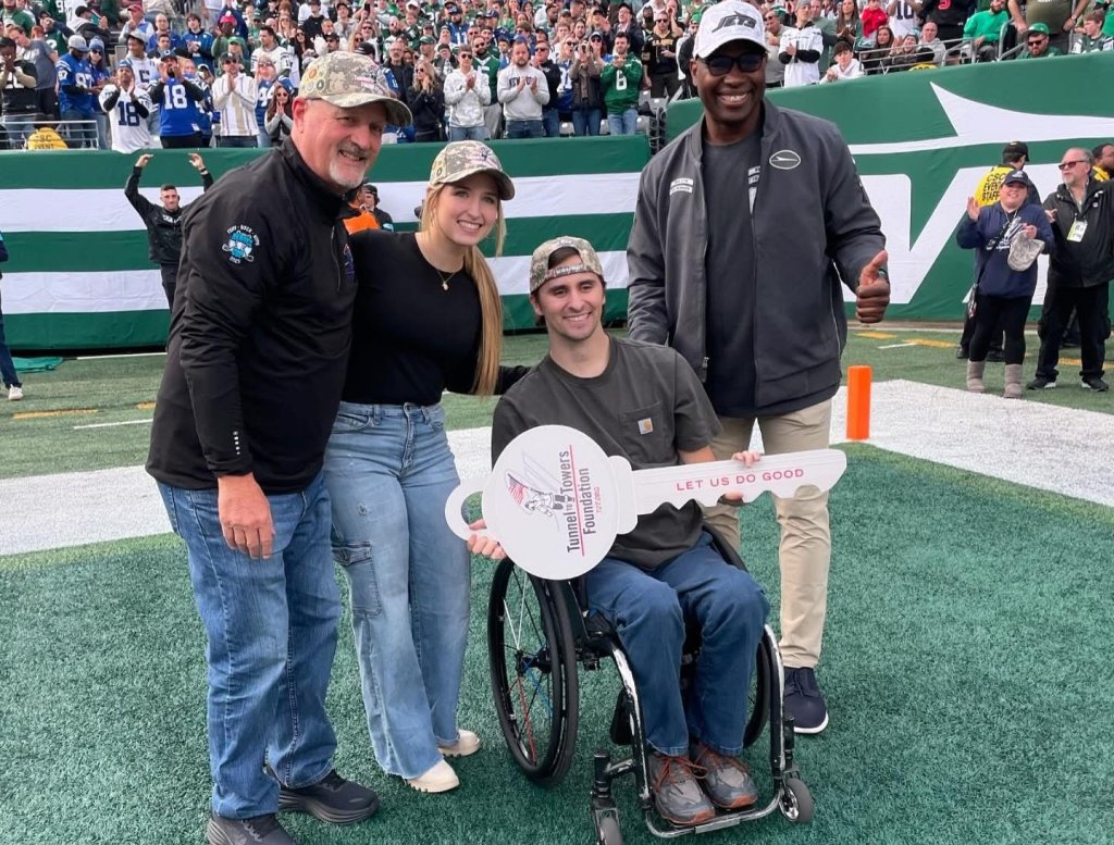 Tony Richardson to the far right, with representatives from the Tunnel to Towers Foundation.