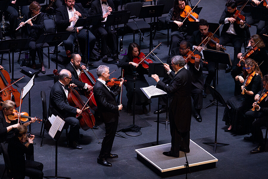 Violinist Gil Shaham with Palm Beach Symphony Music Director Maestro Gerard Schwarz