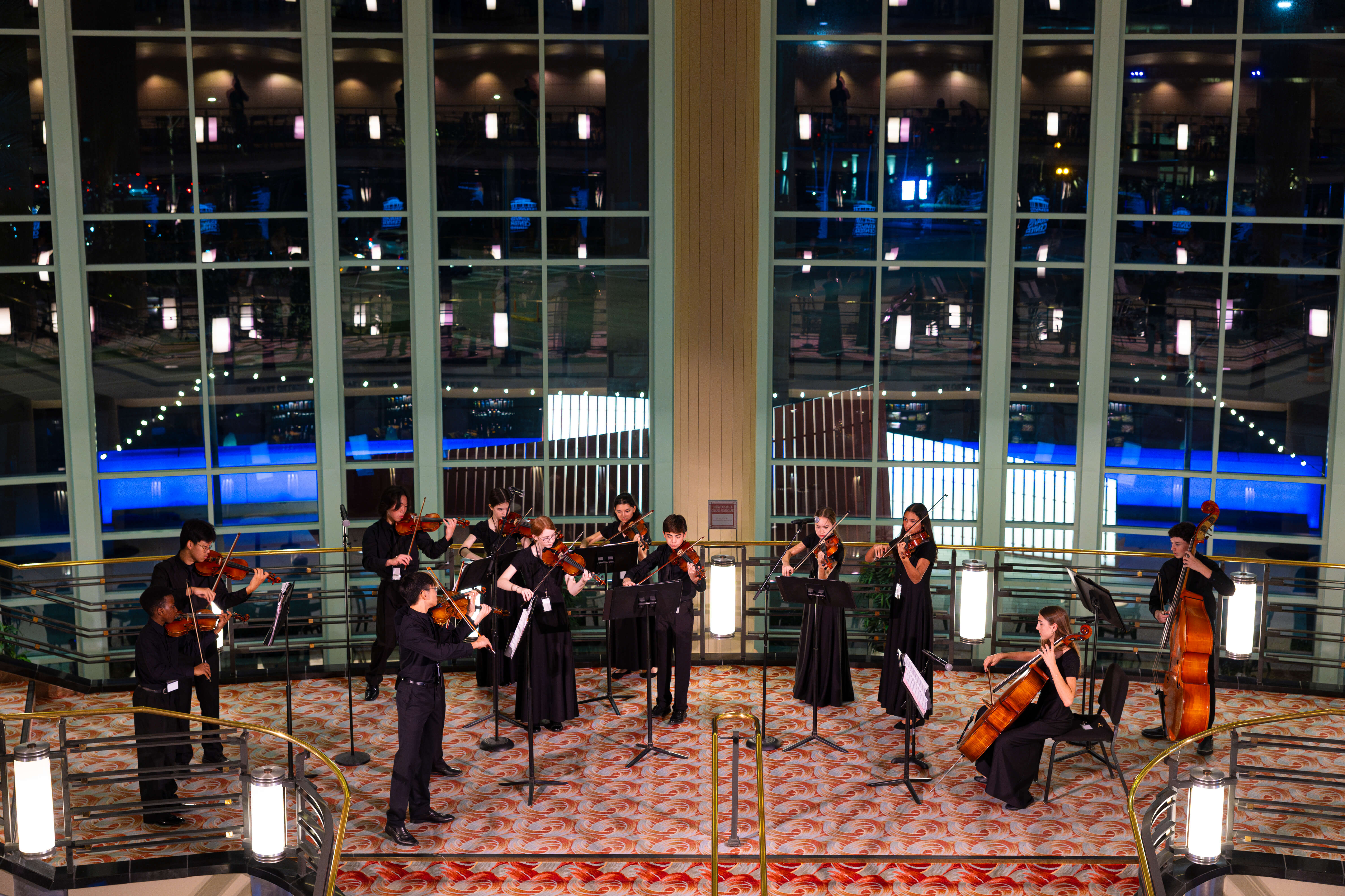 Bak Middle School of the Arts’ string ensemble under the direction of Nancy Beebe