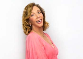 Rita Rudner cropped in pink gown