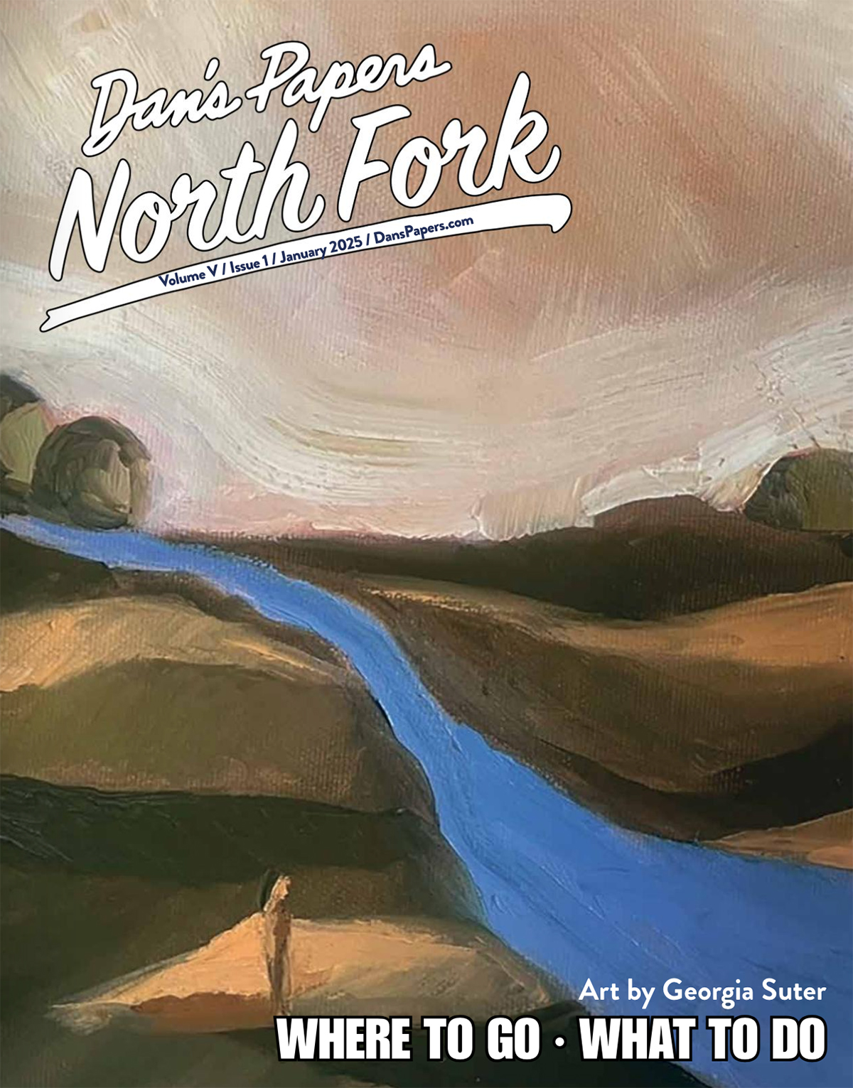 January 31, 2025 Dan's Papers North Fork cover art, "Swimmers" by Georgia Suter