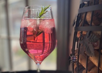 The Hibiscus Spritz at the Wine Room